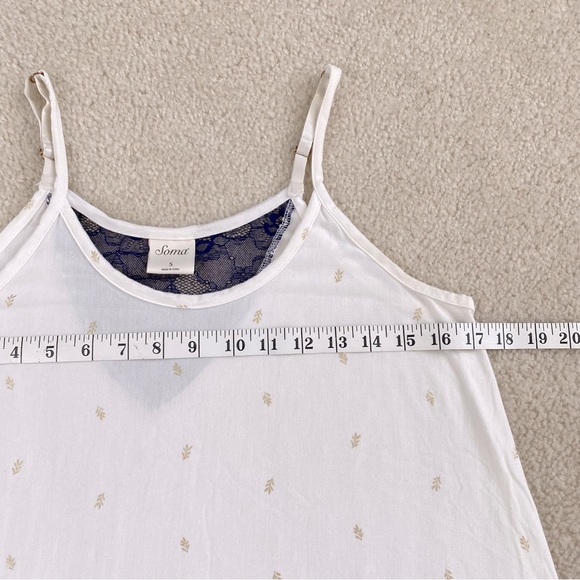 Soma Small Slip Dress Chemise Elephant Print Lace Back - Picture 11 of 14